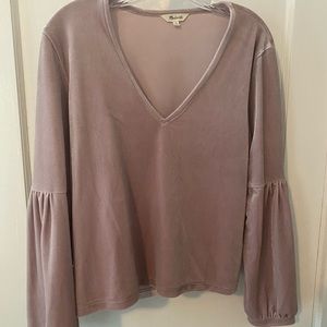 Madewell velvet top. Size M